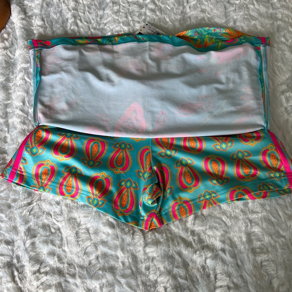 Gretchen Scott Designs Turquoise Floral Pencil Skirt - Picture 2 of 8